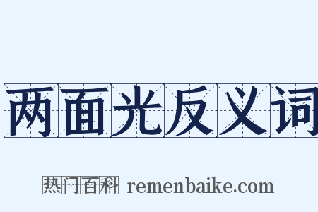 两面光反义词是什么意思的图片